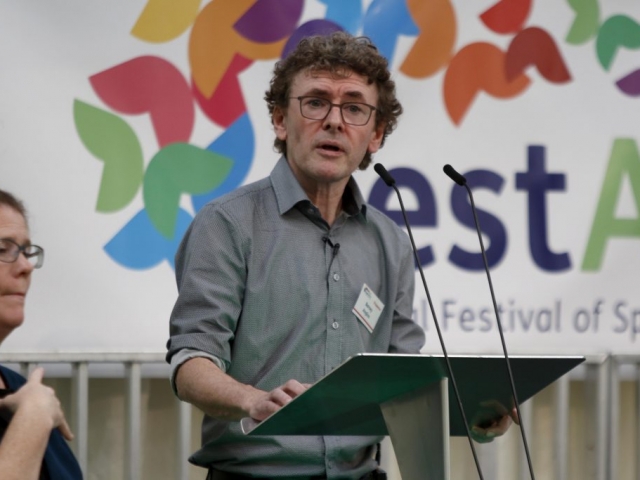 Barney Angliss talks at FestABLE 2018